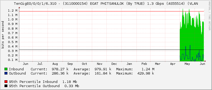 TenGigE0/0/0/1/6.310 - (3110000154) EGAT PHITSANULOK (By TRUE) 1.3 Gbps (AS55514) (VLAN