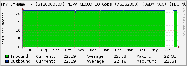 |query_ifName| - (3120000107) NIPA CLOUD 10 Gbps (AS132300) (DWDM NCC) (IDC NONT)